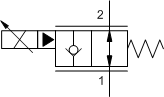 FLeX系列先導(dǎo)控制常開電比例節(jié)流閥，帶逆流單向閥-流量2-1